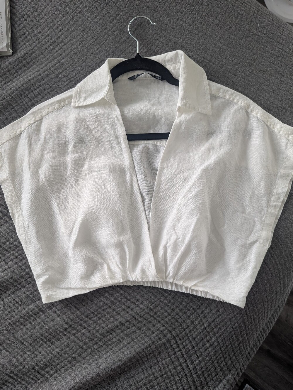 Dilvin Woman Linen Crop Top Size 10